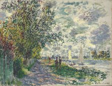 La berge du Petit-Gennevilliers, 1875. Artist: Monet, Claude (1840-1926)