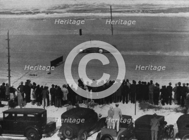 Bluebird on run at Daytona 1935. Creator: Unknown.