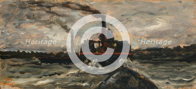 River Boat, c. 1860. Creator: Charles Francois Daubigny.