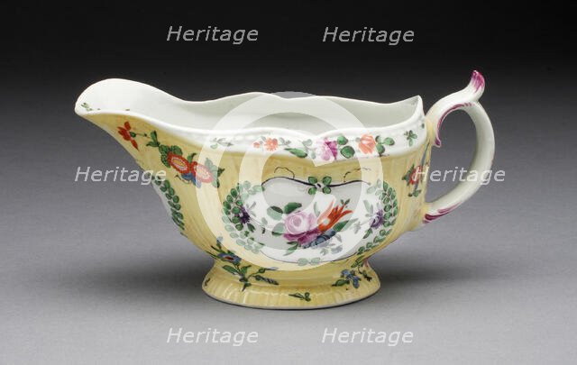 Sauceboat, Worcester, c. 1765. Creator: Royal Worcester.