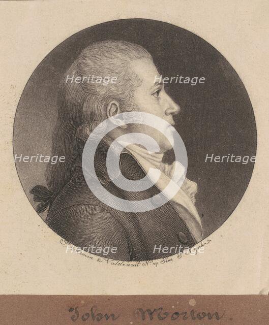 John Morton, 1796-1797. Creator: Charles Balthazar Julien Févret de Saint-Mémin.