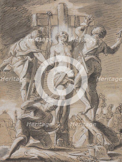 Christ Nailed on the Cross, early 18th century. Creator: Paul Decker the Younger.