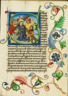 Initial S: The Way to Calvary; Prayer Book, about 1470-1480. Creator: Workshop of Valentine Noh.