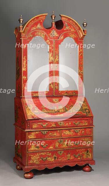 "Japanned" Bureau Cabinet, c1720. Creator: Unknown.
