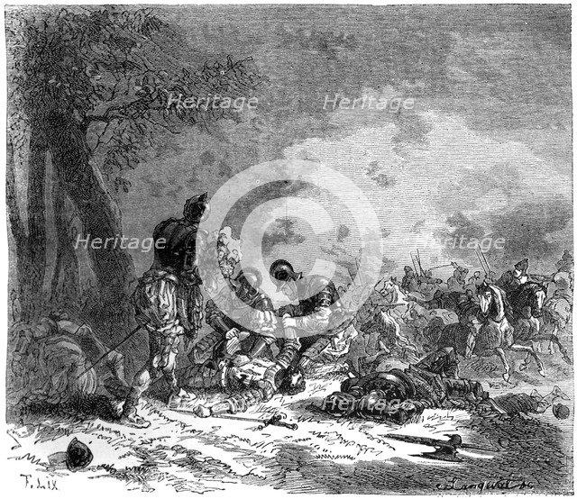 The death of the Prince d'Orange, Florence, Italy, 1530 (1882-1884).Artist: Frederic Lix