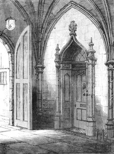 Entrance to Dean Stanley's residence, the Deanery, Westminster, 1881. Creator: Unknown.