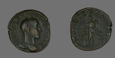 Sestertius (Coin) Portraying Emperor Severus Alexander, 232. Creator: Unknown.