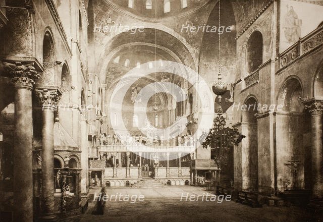 Untitled (II 57), c. 1890. [Interior of St Mark's Basilica, Venice].  Creator: Unknown.