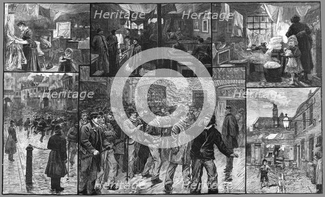 'The Distress in the East End of London', 1886.  Creator: Unknown.