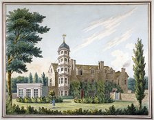 View of Clapham Manor House and its garden, Clapham, London, c1800. Artist: Anon