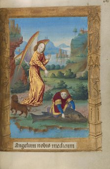 Tobias and the Angel; Book of Hours, 1478. Creator: Master of Guillaume Lambert.