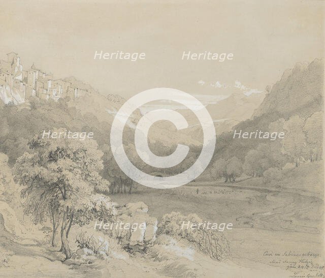 A View of Cavi in the Sabine Hills, 1848. Creator: Louis Gurlitt.