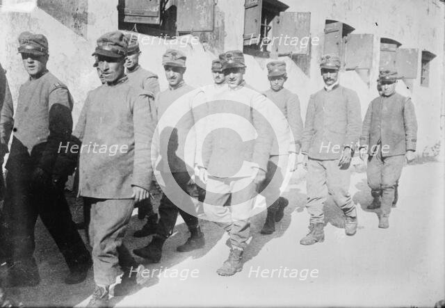 Italian prisoners, Schloss Laibach, Austria, between c1910 and c1915. Creator: Bain News Service.