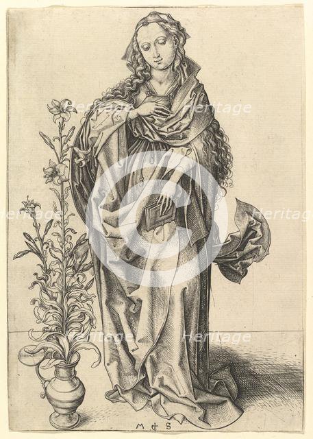 The Annunciation: The Virgin, ca. 1435-1491. Creator: Martin Schongauer.