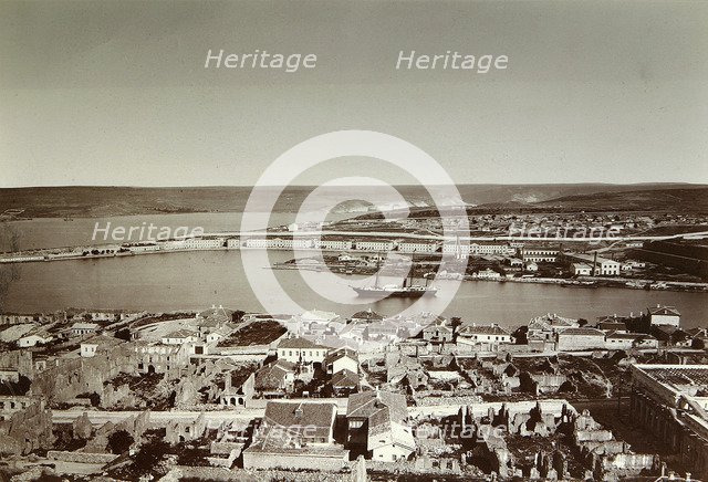 The South Bay and Cape Paul, Sevastopol, Crimea, 1850s. Artist: Unknown