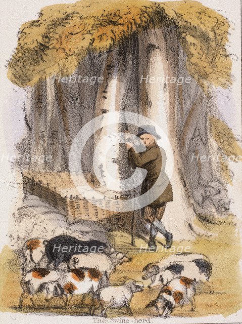'The Swine Herd', c1845. Artist: Benjamin Waterhouse Hawkins