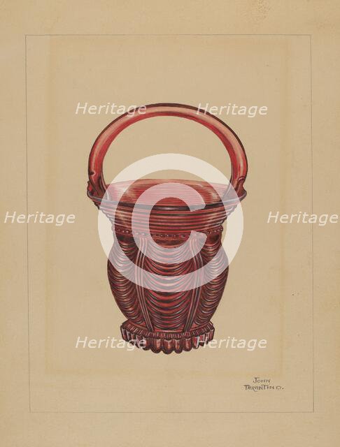 Ornamental Small Basket, c. 1936. Creator: John Tarantino.