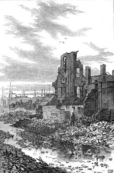 The Great Fire at Boston: Summer-Street, looking towards the harbour, 1872. Creator: Unknown.