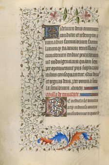 Decorated Initial F; Decorated Initial B; Book of Hours, about 1415-1420. Creator: Unknown.