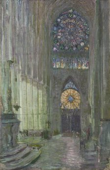 Interior of Reims Cathedral, c1892. Creator: Helleu, Paul César (1859-1927).