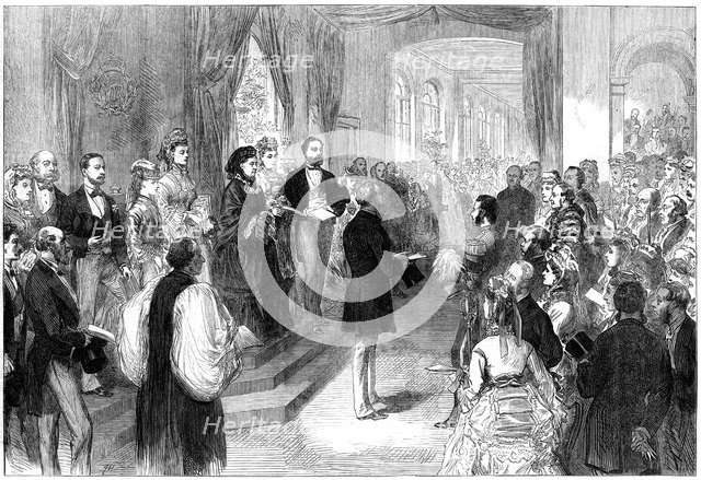 Queen Victoria (1819-1901) opening St Thomas' Hospital, London, 1871. Artist: Unknown