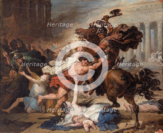 Destruction of Jerusalem by the Romans (Study), 1824. Artist: Heim, François-Joseph (1787-1865)