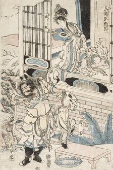 Story of the Nine-tailed Fox, 1807. Creator: Hokusai.