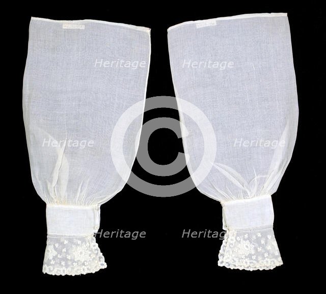 Undersleeves, American, ca. 1850. Creator: Unknown.