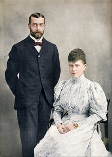 The future King George V and Queen Mary shortly after their marriage, 1893 (1911). Artist: WS Stuart.
