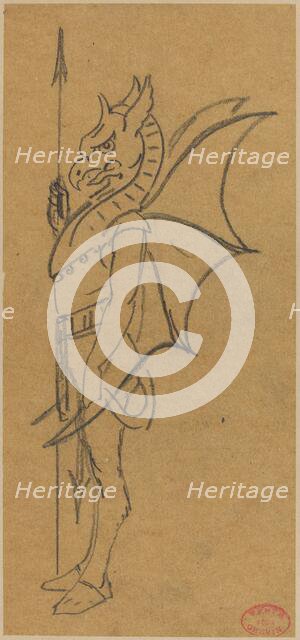 Figure Dressed as a Griffin. Creator: Alfred Grevin.