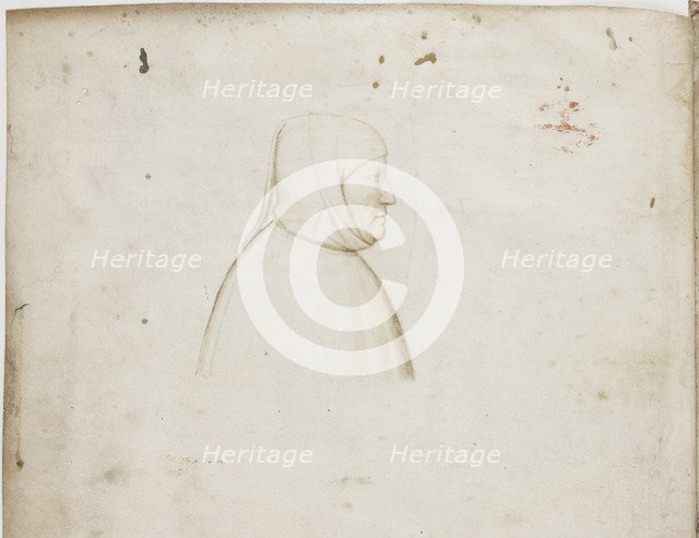 Portrait of Francesco Petrarca (1304-1379) From De Viris Illustribus. Artist: Altichiero, (Altichiero da Zevio) (1330-1390)