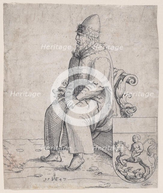 Basil (Basilius), Grand Duke of Russia, 1547. Creator: Augustin Hirschvogel.