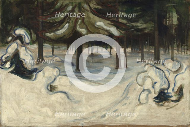 Winter in the Woods, 1899. Creator: Edvard Munch.