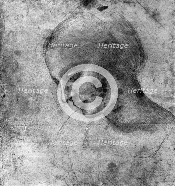 Study of the head of the Madonna, 15th century (1930).Artist: Leonardo da Vinci