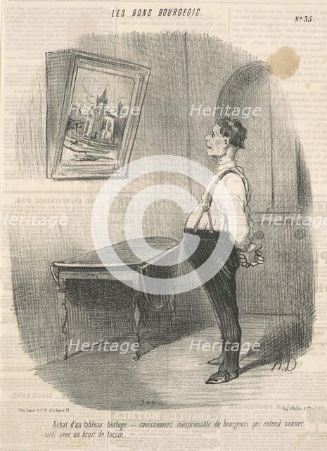 Achat d'un tableau horloge, 19th century. Creator: Honore Daumier.