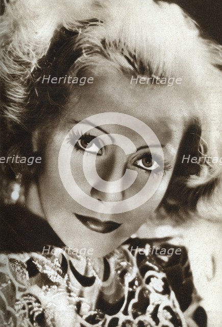 Greta Garbo, Swedish actress, 1933. Artist: Unknown