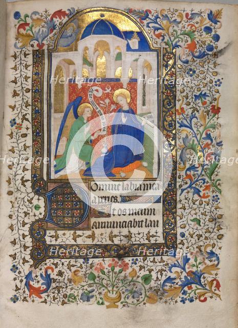 Book of Hours (Use of Paris): Annunciation, c. 1420. Creator: Boucicaut Master (French, Paris, active about 1410-25), follower of.
