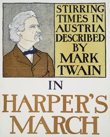 Stirring Times in Austria Described by Mark Twain in Harper's March, c1898. Creator: Edward Penfield.