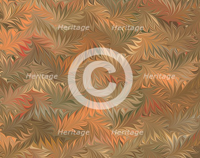 The marbled paper, c. 1900.