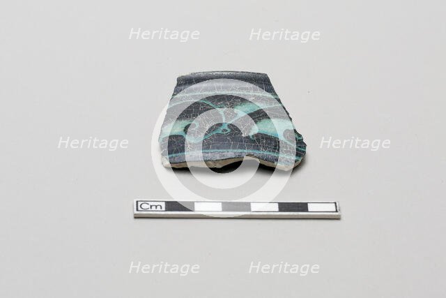 Fragment of a vessel with floral design, Saljuq period, early 13th century. Creator: Unknown.