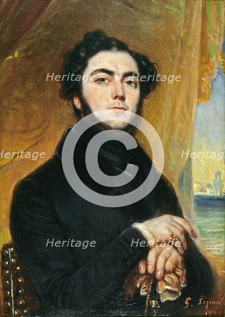 Portrait of the novelist Eugène Sue (1804-1857), 1836. Creator: Lépaulle, François-Gabriel (1804-1886).