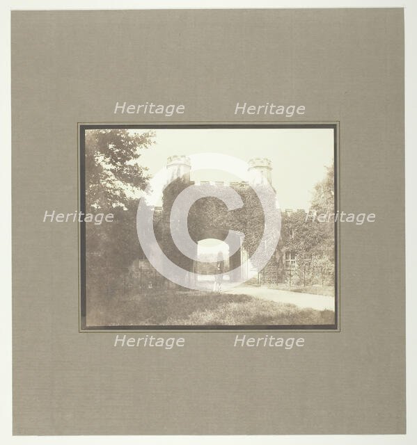 Entrance Lodge, Eaton Hall, Cheshire (Seat of the Marquis of Westminster), c. 1845. Creator: William Henry Fox Talbot.