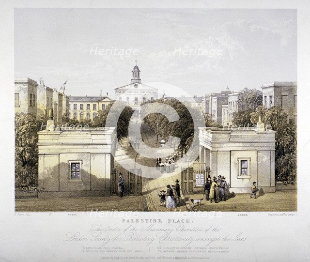 Palestine Place, Bethnal Green, London, c1840. Artist: F Jones