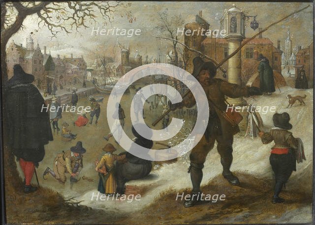 The Month of January, c. 1618. Creator: Vrancx, Sebastiaen (1574-1647).