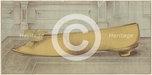 Lady Charlotte Fletcher's shoe, 1885.  Creator: Unknown.