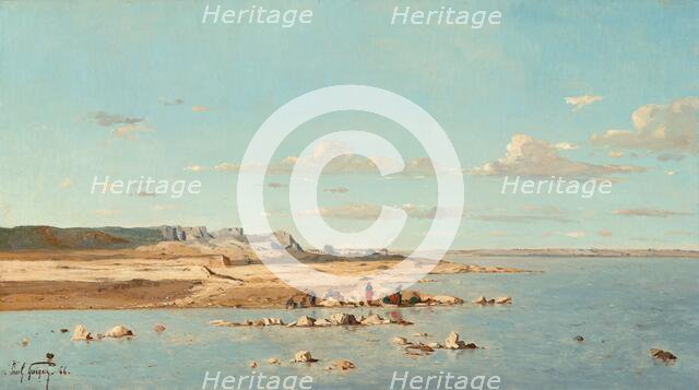 Washerwomen on the Banks of the Durance, 1866. Creator: Paul Guigou.