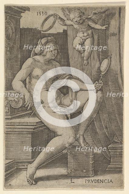 Prudence, from the series The Seven Virtues, 1530. Creator: Lucas van Leyden.