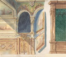 Design for an Interior, possibly a Theater, ca. 1860-80. Creator: V. S. Léon.
