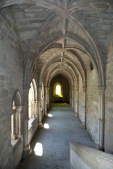 A hall with gothic vaults in the Cathedral of Evora, Portugal, 2009. Artist: Samuel Magal