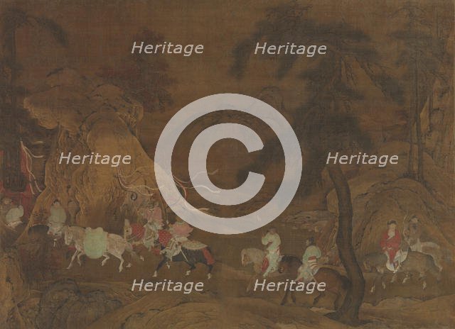 Emperor Xuanzong's Flight to Shu, mid-12th century. Creator: Unknown.